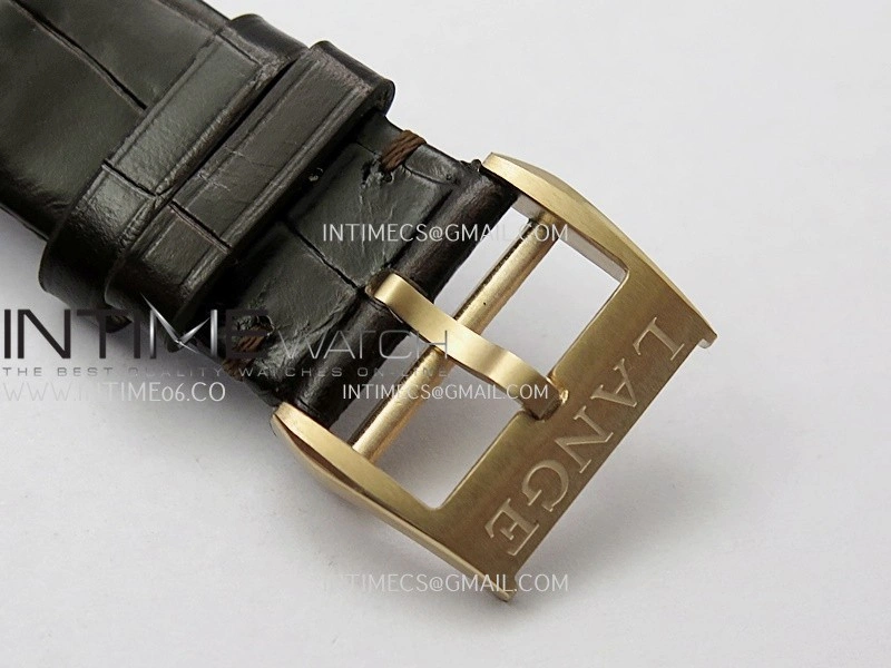Saxonia Thin 211.026 RG SVF Best Edition Silver dial On Black Leather Strap A2892